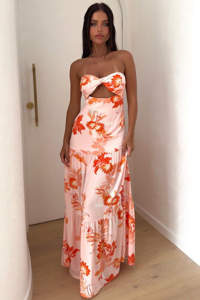 Giada Maxi Dress - Orange Floral 6 Giada Maxi Dress - Orange Floral 6