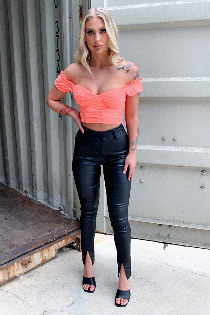 Lynx Crop - Coral