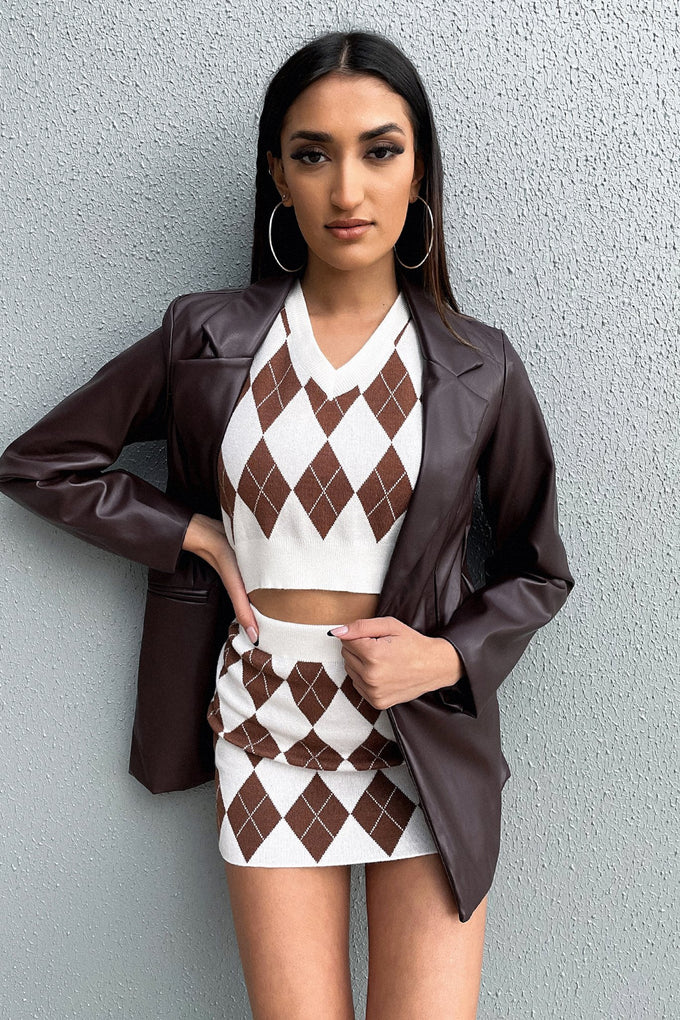 Marcel Blazer - Brown PU