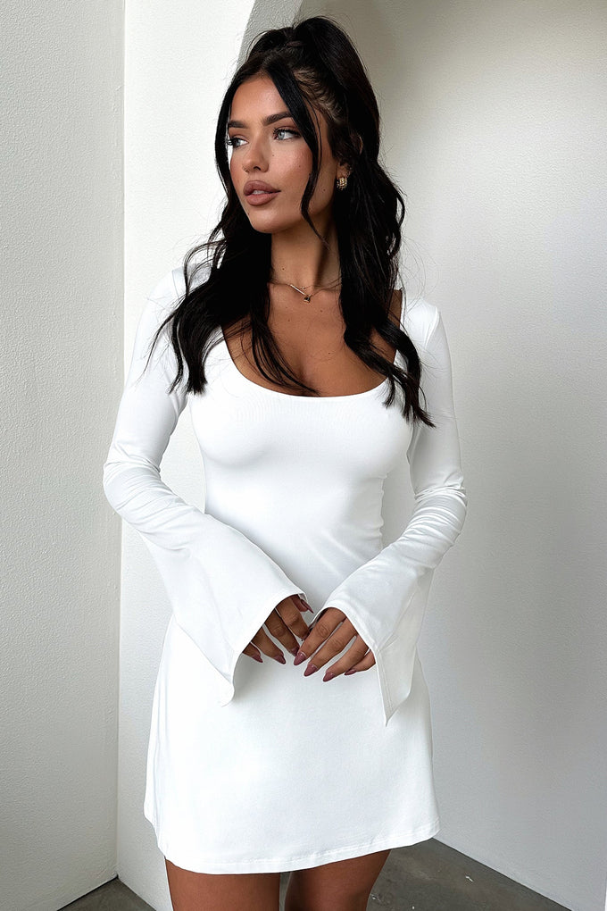 Marcia Long Sleeve Dress - White