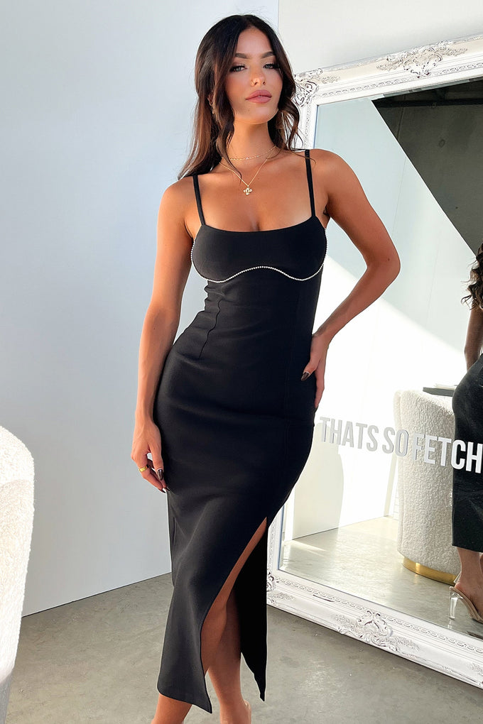 Milan Midi Dress - Black