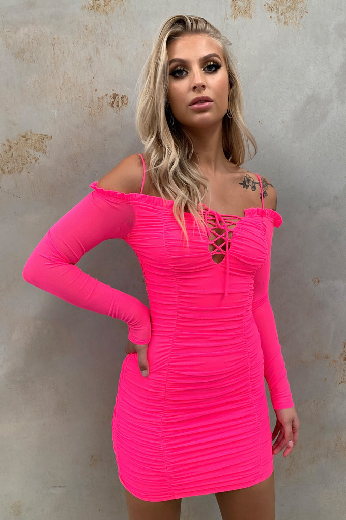 Malone Dress - Hot Pink