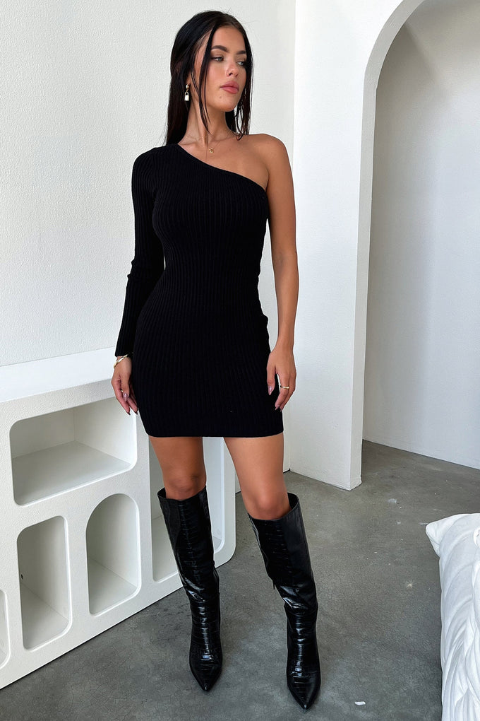 Nakita Knitted Dress - Black
