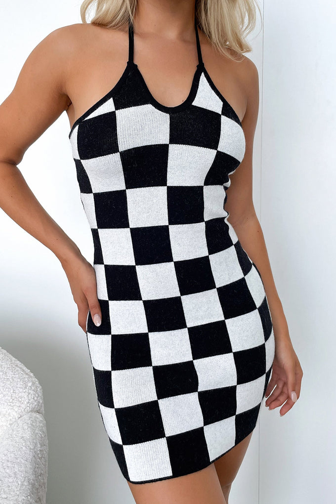 Pollen dress - Black/White Checkered