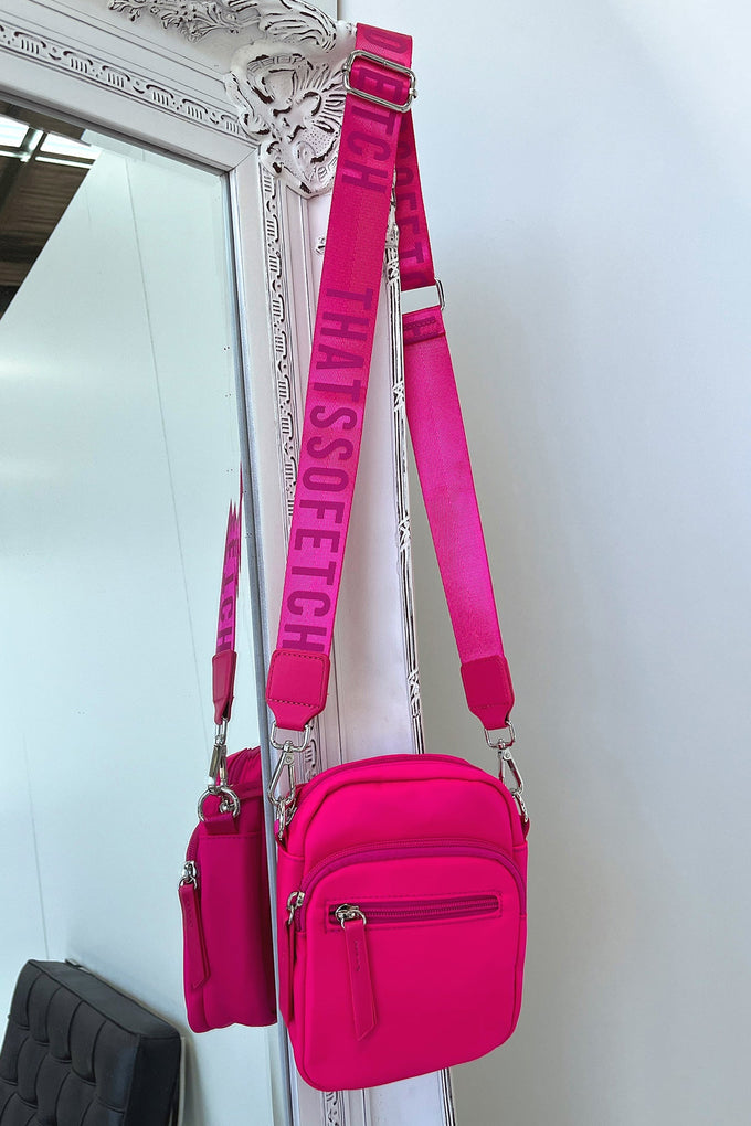 Neon Pink Shoulder Bag Quilted Handbag Hot Pink Small Grab Bag Bright  Fuchsia