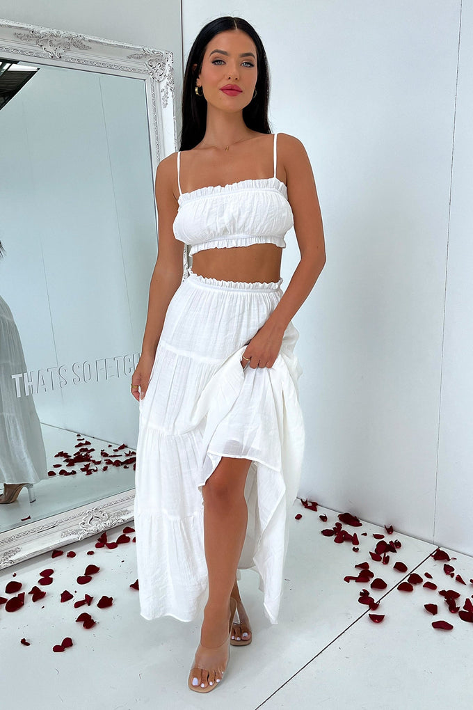 Selina Maxi Skirt - White