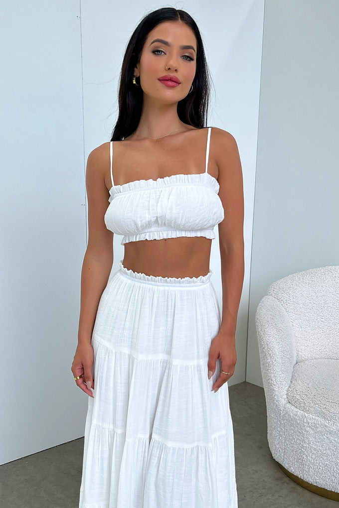 Selina Maxi Skirt - White