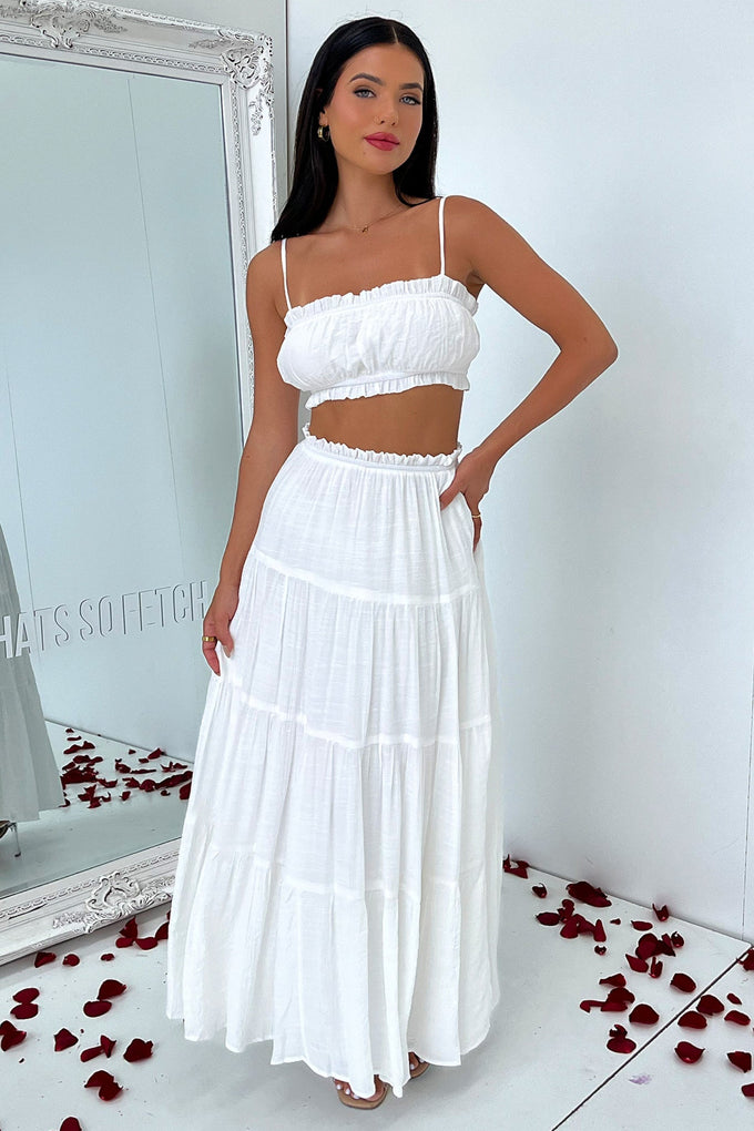 Selina Maxi Skirt - White – Thats So Fetch US