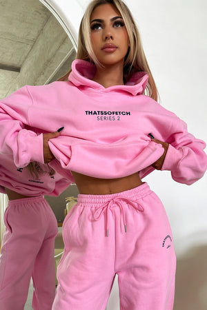 Pink hoodie store and joggers
