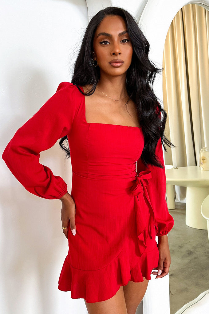 cosonsen womens deep v neck dress Cosonsen Womens Date Night Dress Deep V-Neck Long Sleeve Faux Wrap Dresses Green XS at Amazon Women's Clothing store