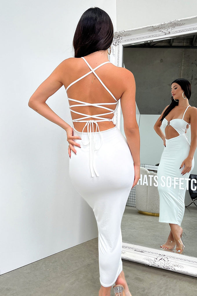 Tarsha Midi Dress - White