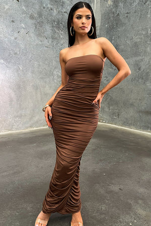 wine red dress long sleeves Bodycon Collection Long Sleeve Bandage Dress in Red Wine (Size S) main image 1