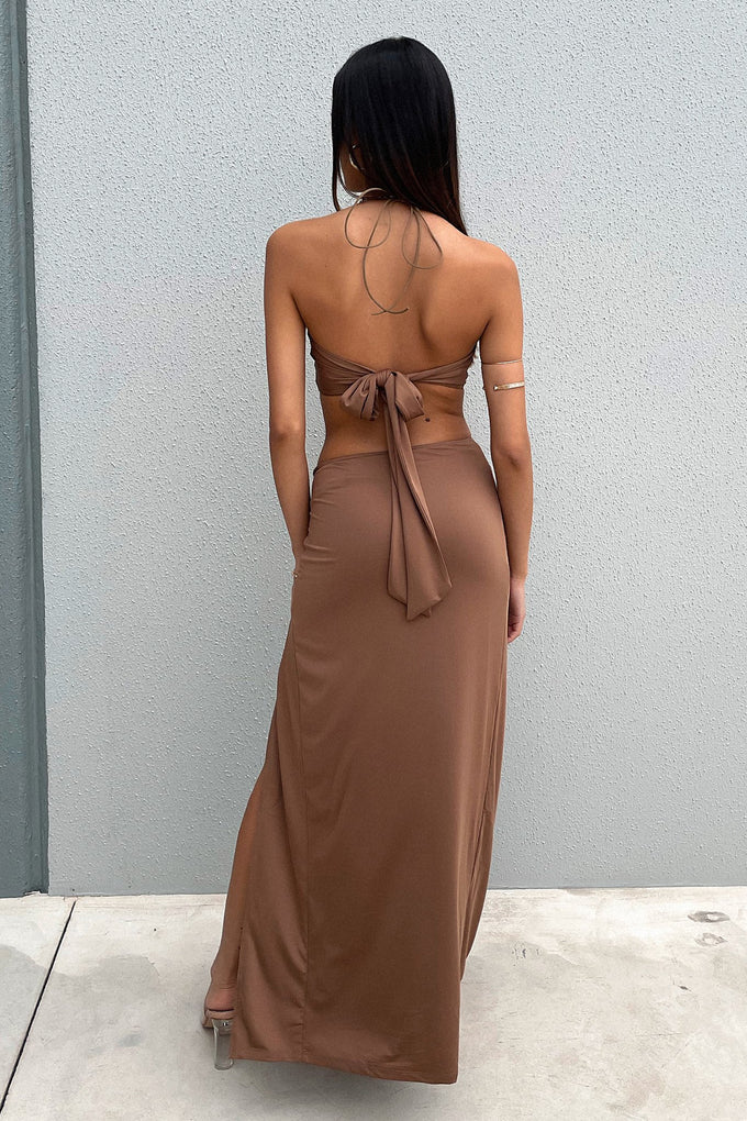 Victoria Maxi Skirt - Brown